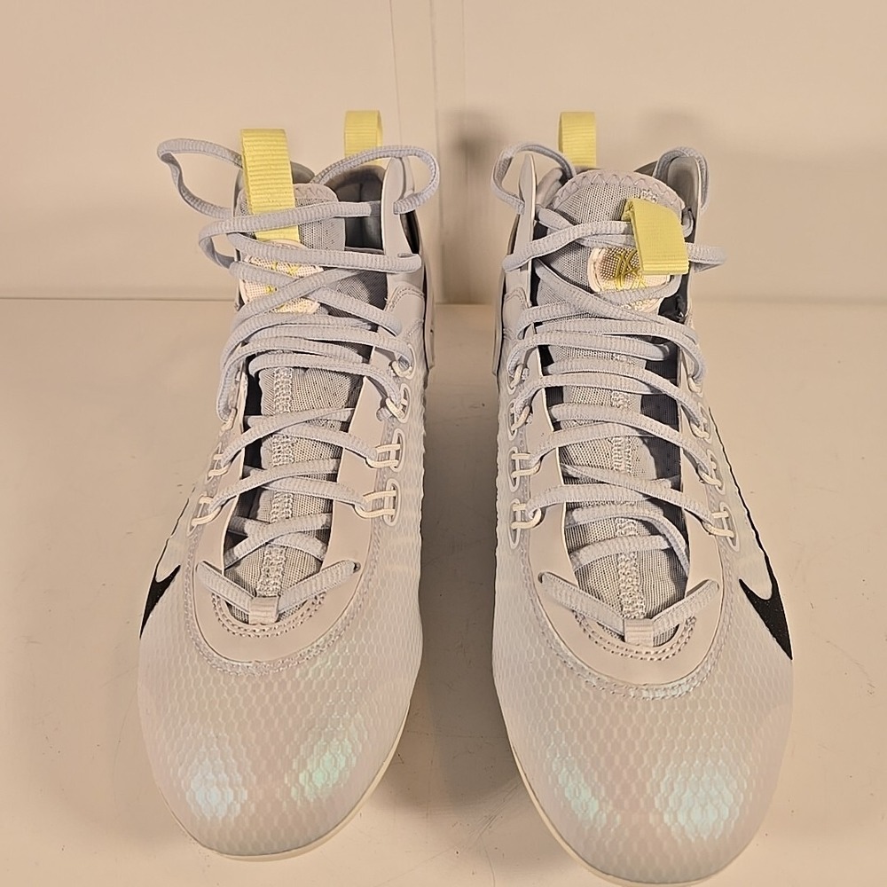Nike Huarache 9 Elite Mid LAX SE Football Grey White FV6149-001 Size 11 - Picture 2 of 12